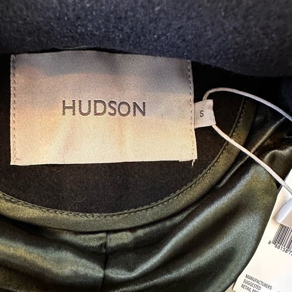 Hudson jeans NWT size S black double breasted wool peacoat sold at Nordstrom - Picture 8 of 15